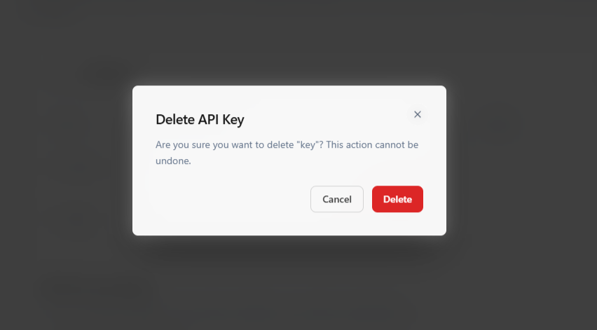 Delete API Key